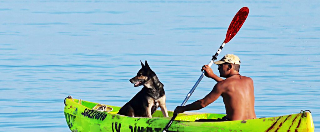 Kayaking with dog