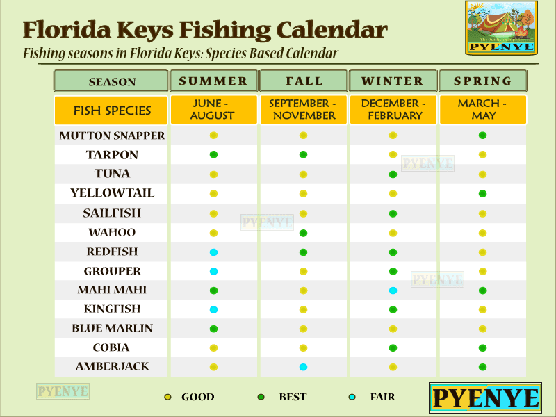 Florida Keys Fishing Calendar